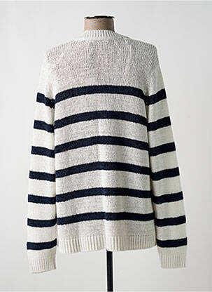 Gilet manches longues resserrée sur le bas blanc CECIL femme