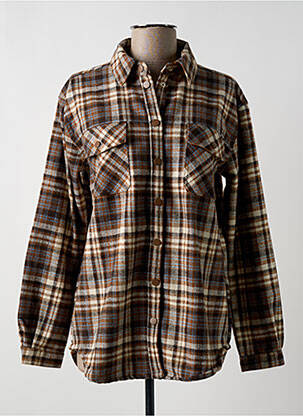 Veste casual coupe droite marron GEISHA femme