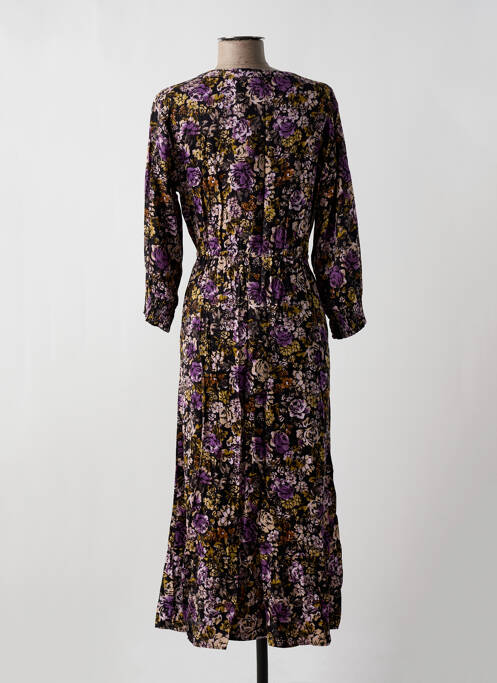 Robe longue manches longues manches longues violet CREAM femme