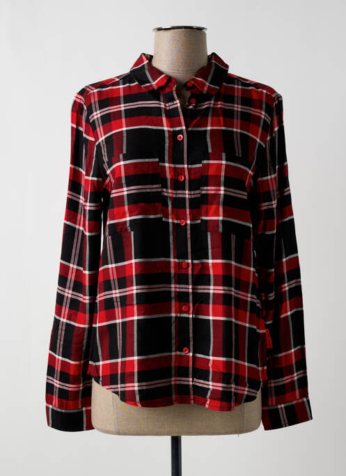 Chemisier tissage popeline manches longues rouge STREET ONE femme