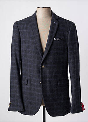 Blazer tissage chiné bleu THOMAS GOODWIN homme
