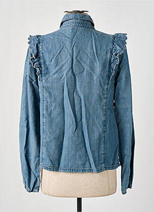 Chemisier coupe cintrée manches longues bleu CREAM femme