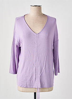 Top stretch manches 3/4 violet STREET ONE femme