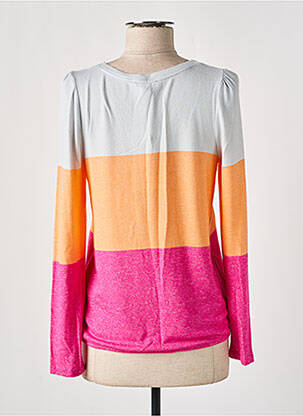 Pull col v manches longues rose STREET ONE femme