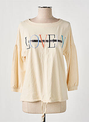 Top tissage jersey manches 3/4 beige STREET ONE femme