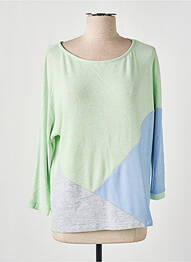 Pull tissage chiné manches longues vert STREET ONE femme