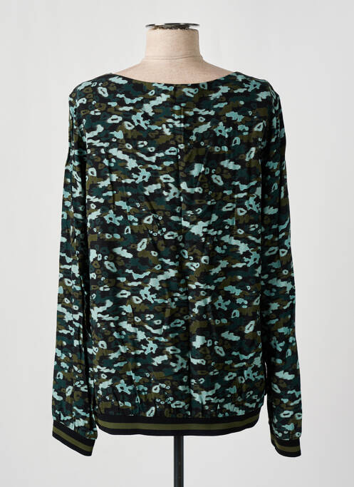 Blouse imprimé fantaisie manches longues vert GEISHA femme