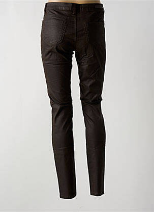 Pantalon slim stretch taille normale marron GEISHA femme