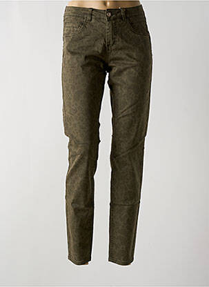 Pantalon slim taille normale taille normale vert CREAM femme