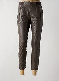 Pantalon 7/8 taille élastique taille normale marron STREET ONE femme