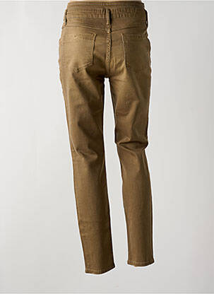 Pantalon slim taille normale taille normale marron GEISHA femme