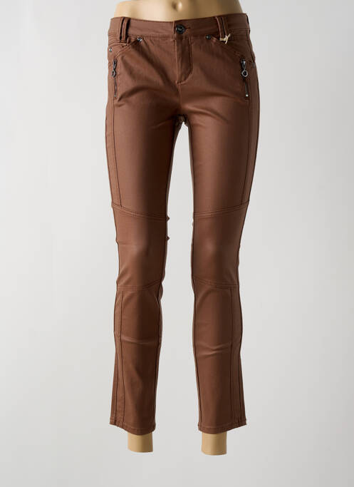 Pantalon slim marron STREET ONE pour femme