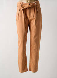 Pantalon 7/8 taille haute taille haute orange GEISHA femme
