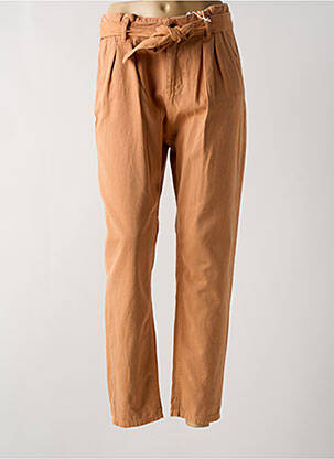 Pantalon 7/8 taille haute taille haute orange GEISHA femme