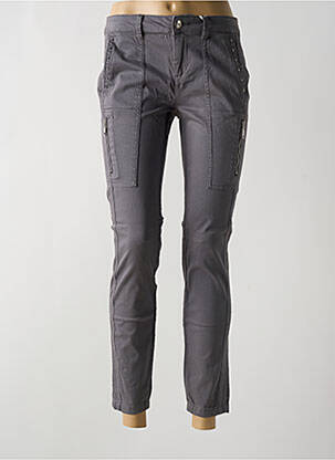 Pantalon 7/8 stretch taille basse gris STREET ONE femme