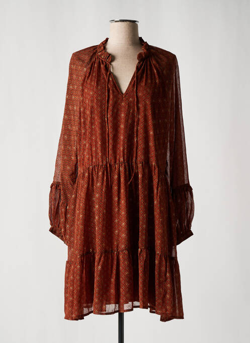 Robe mi-longue marron MOLLY BRACKEN pour femme