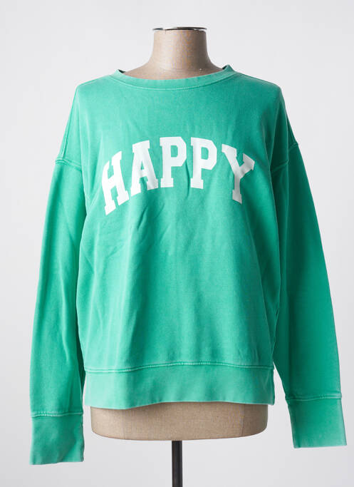 Sweat-shirt vert HAPPY pour femme