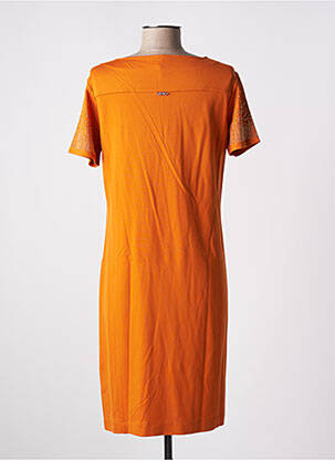 Robe mi-longue manches courtes manches courtes orange LIU JO femme
