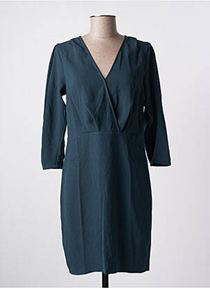 Robe courte manches 3/4 manches 3/4 vert IKKS femme