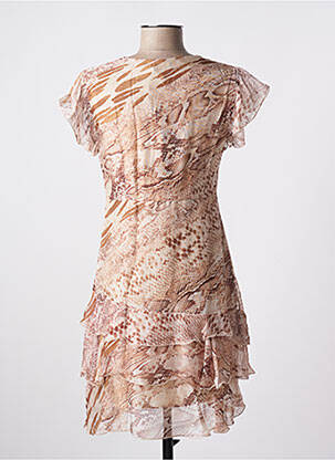 Robe courte manches courtes manches courtes beige LIU JO femme
