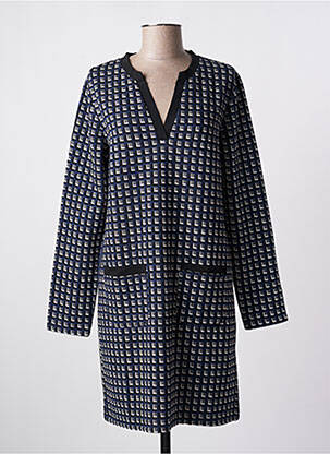 Robe mi-longue manches longues manches longues bleu LA FEE MARABOUTEE femme