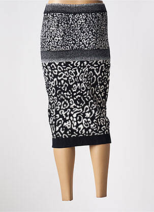 Jupe mi-longue taille haute noir LIU JO femme