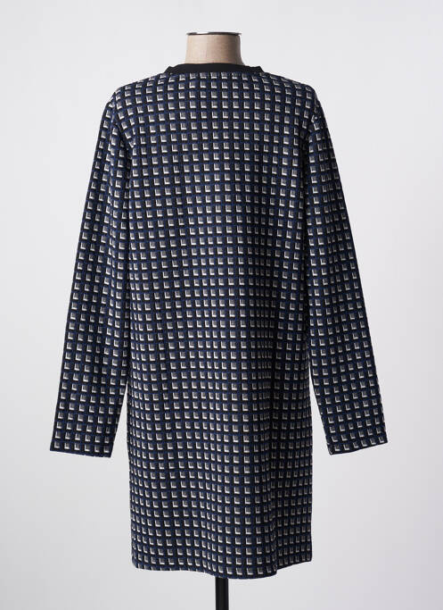 Robe mi-longue manches longues manches longues bleu LA FEE MARABOUTEE femme