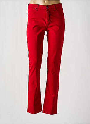 Jeans coupe droite stretch taille normale rouge KANOPE femme