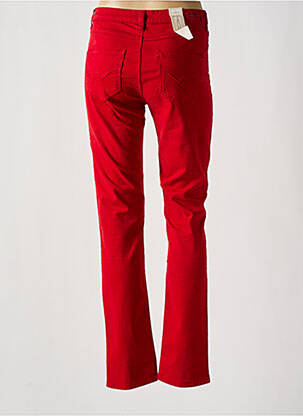 Jeans coupe droite stretch taille normale rouge KANOPE femme