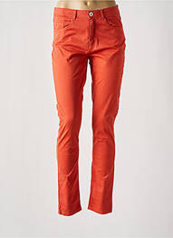 Pantalon slim tissage popeline taille normale orange TBS femme