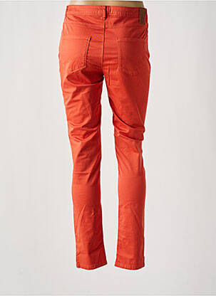 Pantalon slim tissage popeline taille normale orange TBS femme