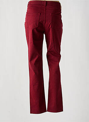 Pantalon slim tissage popeline taille normale rouge TBS femme