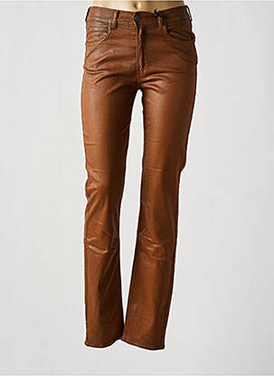 Jeans coupe slim stretch taille haute marron CIMARRON femme