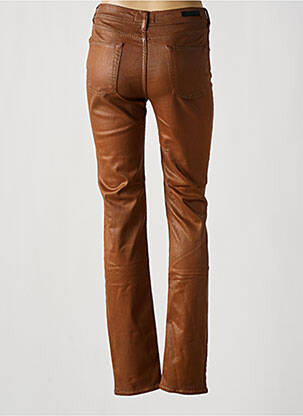 Jeans coupe slim stretch taille haute marron CIMARRON femme