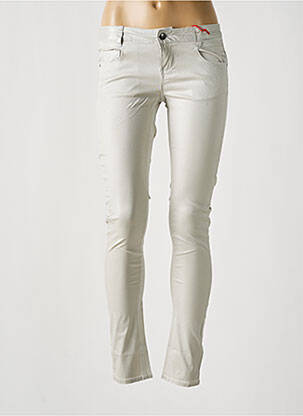 Pantalon slim taille basse taille basse argent LES P'TITES BOMBES femme