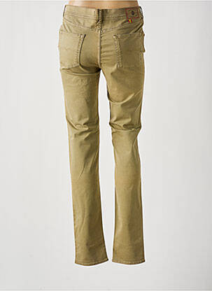Pantalon slim tissage popeline taille normale vert CIMARRON femme
