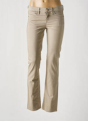 Jeans coupe droite stretch taille basse beige MEXX femme