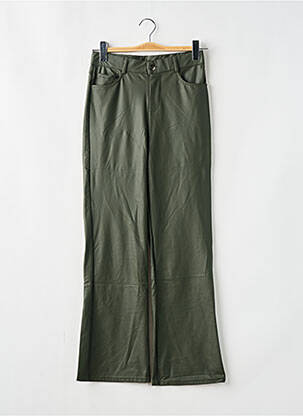 Pantalon flare taille élastique taille haute vert CHERRY KOKO femme