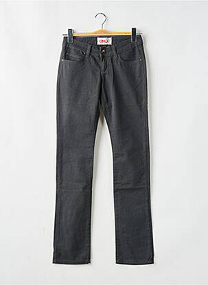 Jeans coupe slim stretch taille basse gris ONLY femme