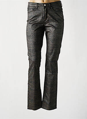 Pantalon slim tissage enduit taille haute gris KANOPE femme