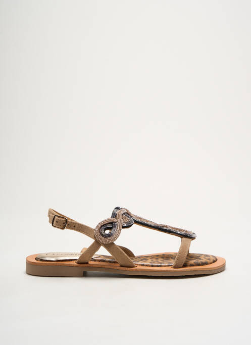 Sandales/Nu pieds beige CAFE NOIR pour femme