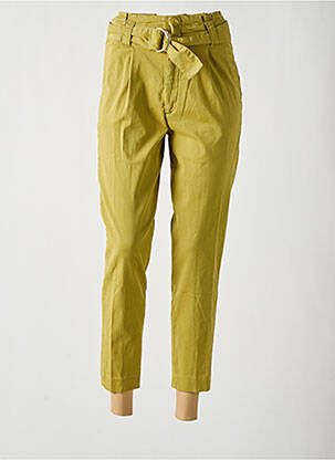 Pantalon 7/8 taille haute taille haute vert REIKO femme
