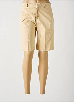 Bermuda taille à pinces taille normale beige REIKO femme