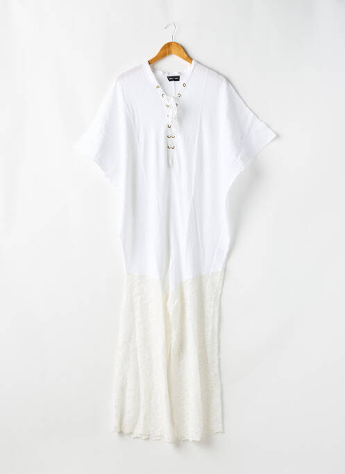 Combi-pantalon manches courtes manches courtes blanc TENDANCE UNIQUE femme