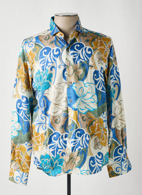 Chemise manches longues bleu DARIO BELTRAN pour homme