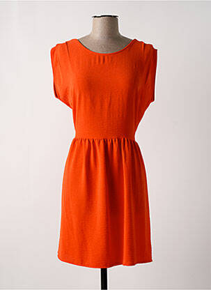 Robe courte manches courtes manches courtes orange RUE DES ABBESSES femme