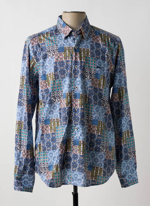 Chemise manches longues bleu DARIO BELTRAN pour homme