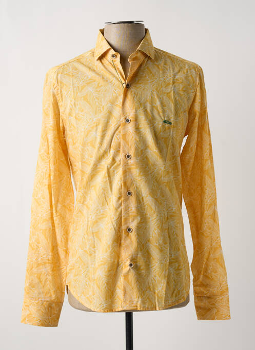 Chemise manches longues jaune DARIO BELTRAN pour homme