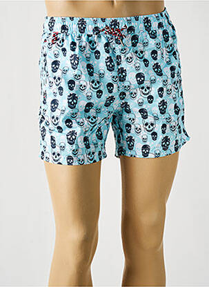 Short de bain imprimé fantaisie bleu DARIO BELTRAN homme
