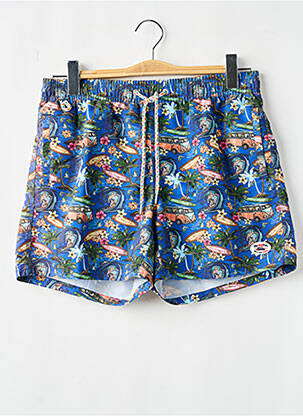 Short de bain imprimé fantaisie bleu DARIO BELTRAN homme